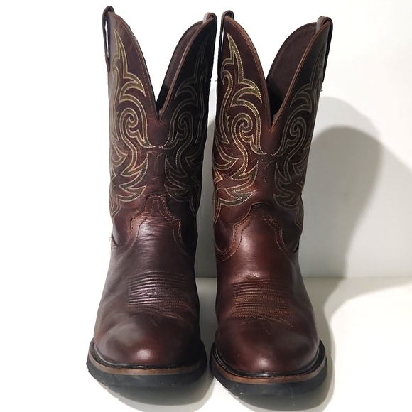 Justin Stampede WK4575 Leather Western Cowboy Boots Men's Size 10.5 D - Picture 6 of 16